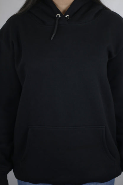 Plain Black Women's Hoodie By Eksdee