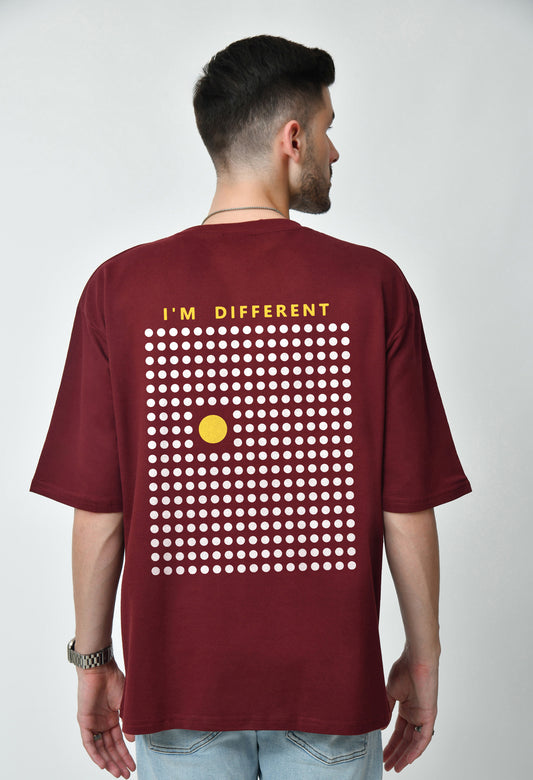 I'm Different Burgundy Men's Oversized T-Shirt