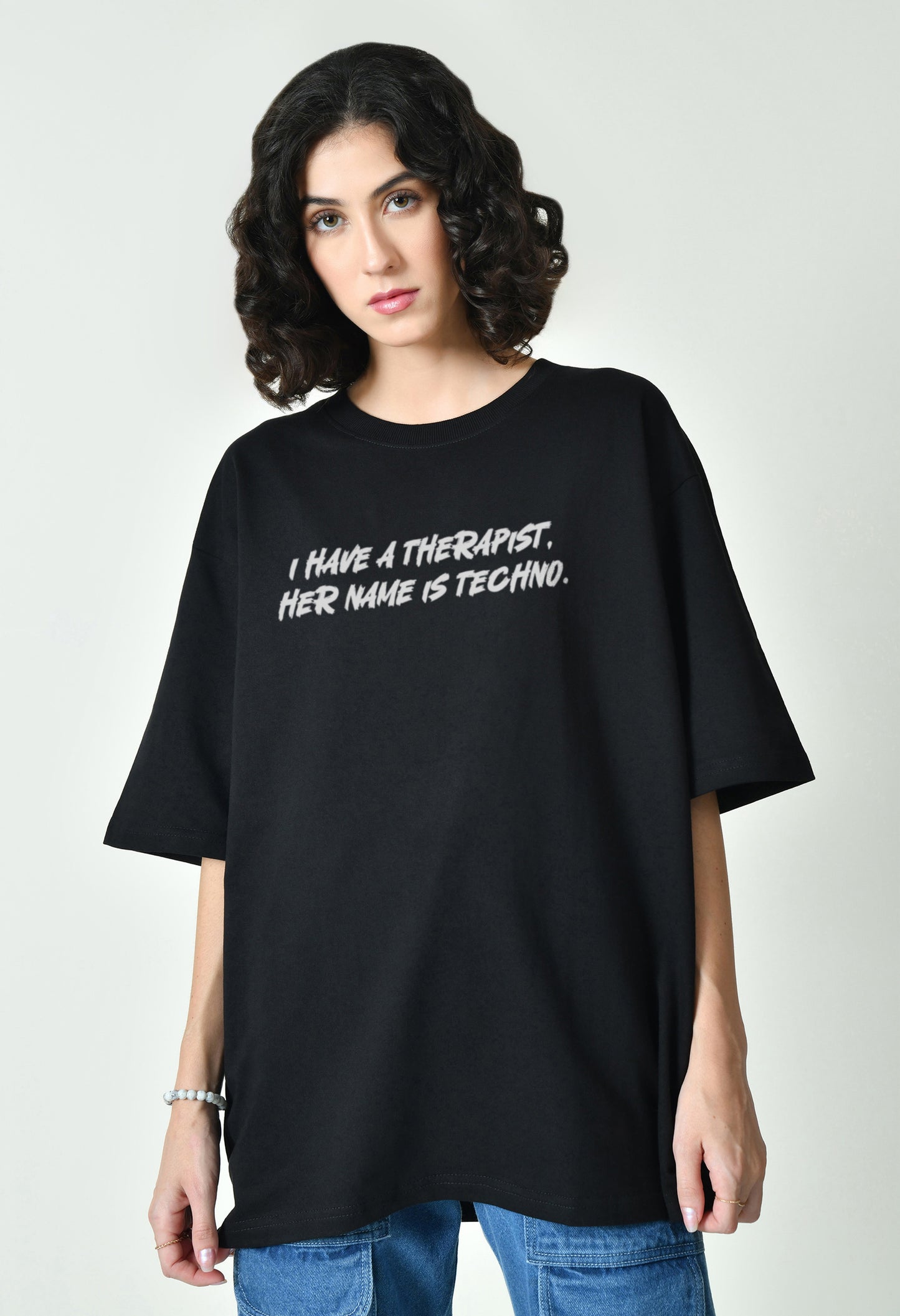 I Have A Therapist Black Women Oversized T-Shirt