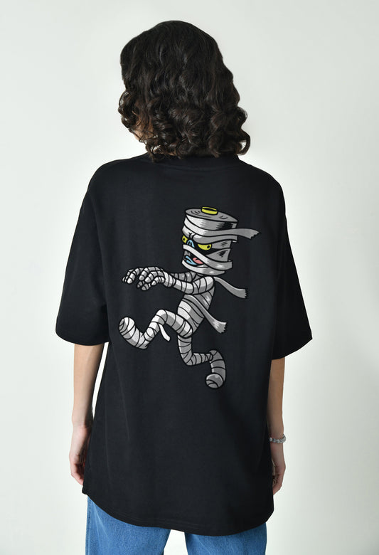 Mummy Escape Black Women Oversized T-Shirt