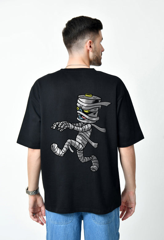 Mummy Escape Black Men's Oversized T-Shirt