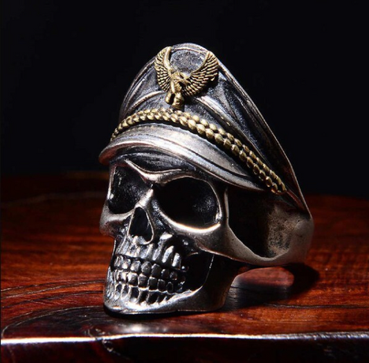 Vintage Sterling Silver Skull Ring for Men and Women