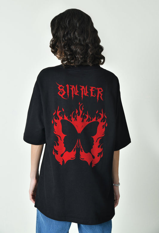 The Sinner Black Women Oversized T-Shirt