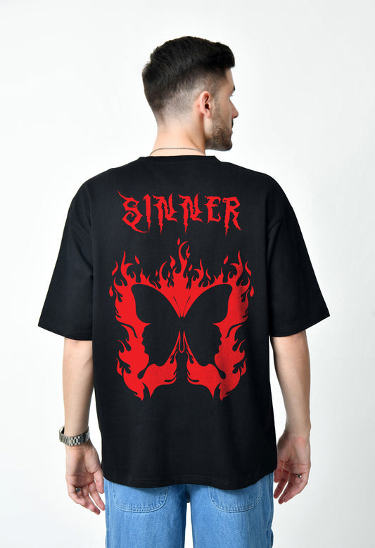 The Sinner Black Men's Oversized T-Shirt