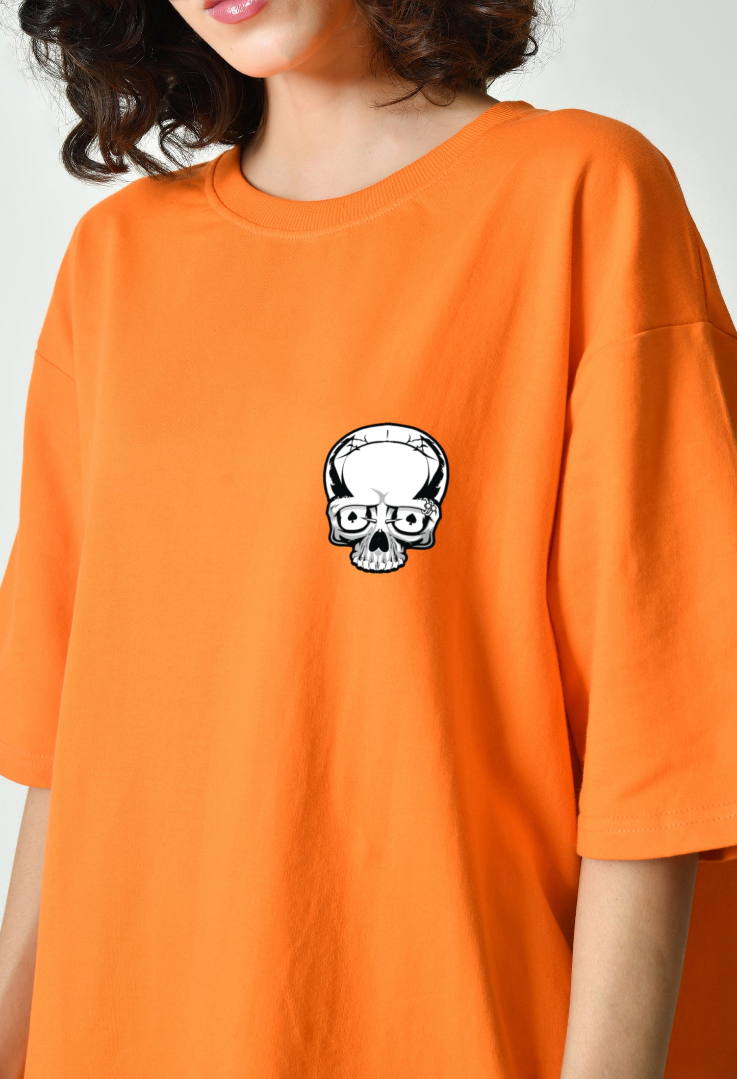 Trick Or Treat Orange Women's Oversized T-Shirt