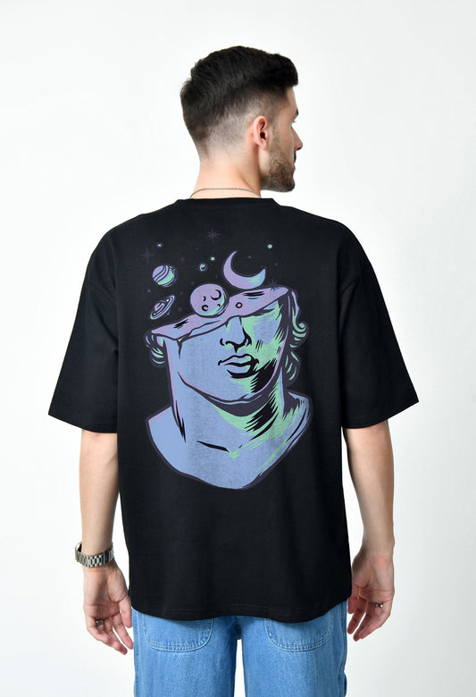 Universe Inside My Head Black Men's Oversized T-Shirt