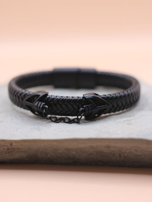 Black Anchor Chain Bracelet