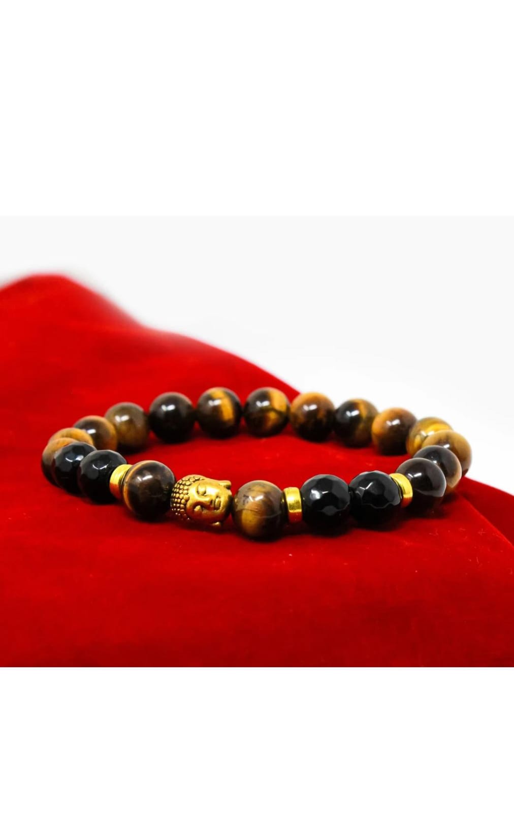 Tiger Eye & Lava Natural Beads Bracelet For Men