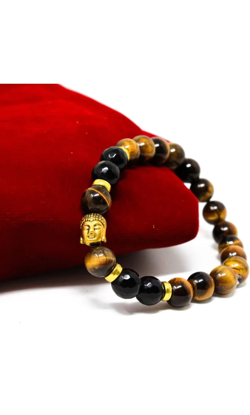 Tiger Eye & Lava Natural Beads Bracelet For Men