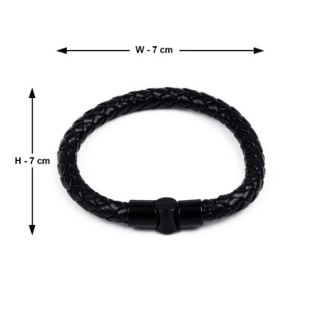 Bold Black Hook Bracelet for Men