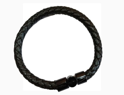 Bold Black Hook Bracelet for Men