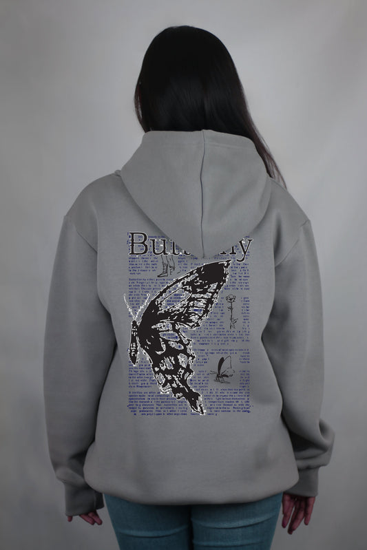 I Still Get Butterflies Grey Women's Hoodie By Eksdee