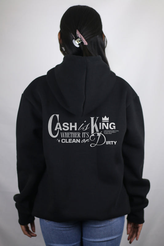 Cash Is The King Black Women's Hoodie By Eksdee