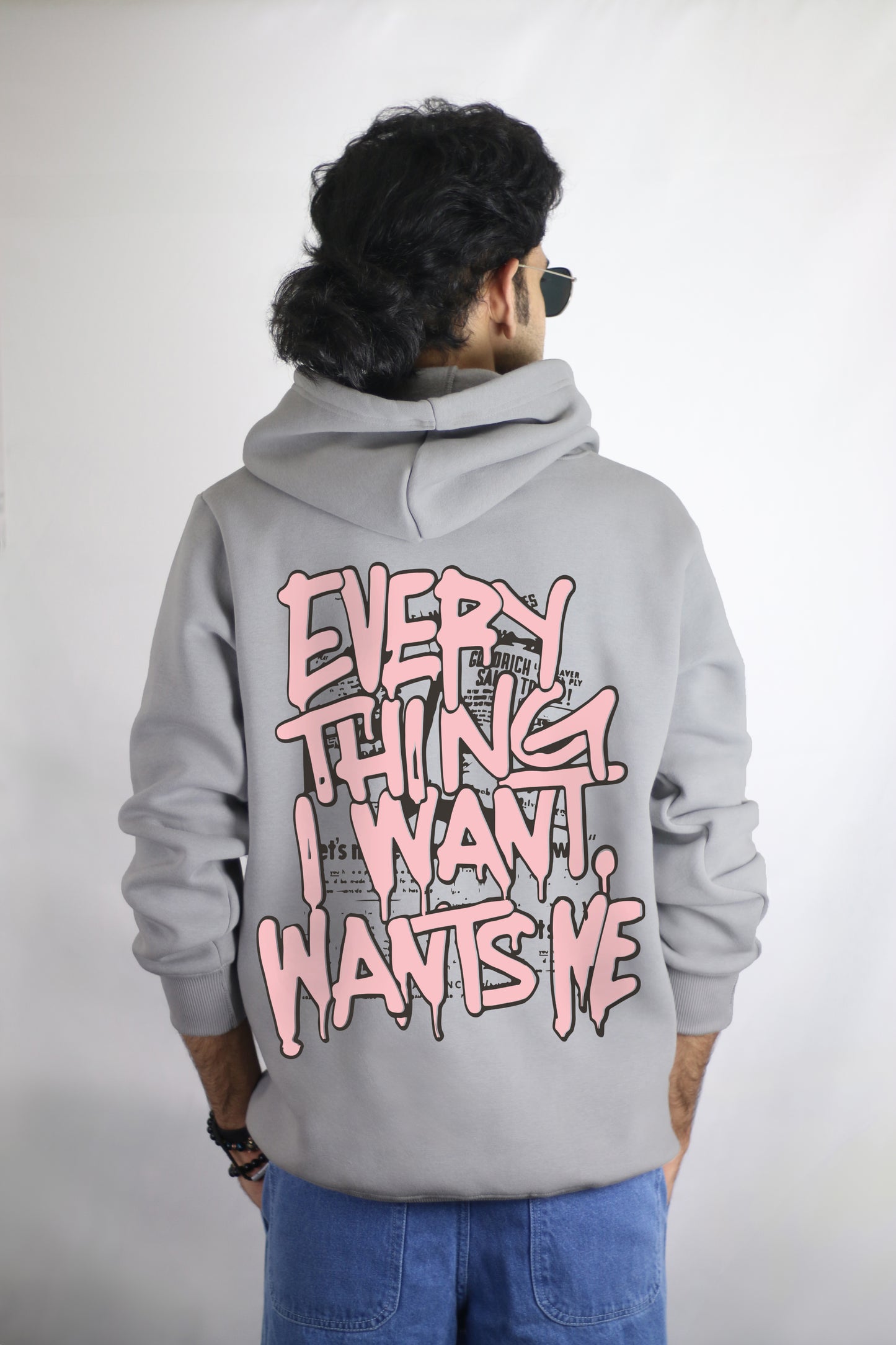 Everything I Want Grey Men's Hoodie By Eksdee