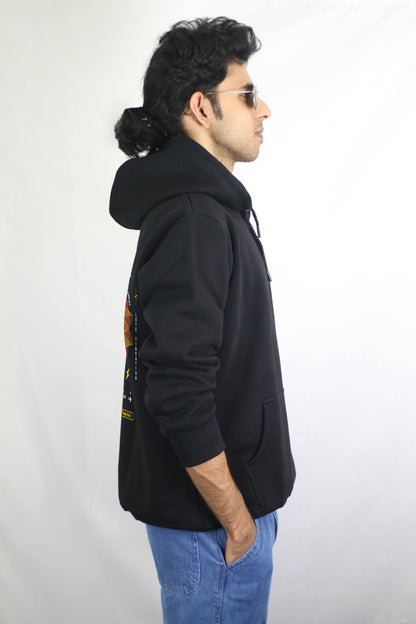 Harmony Black Men's Hoodie By Eksdee