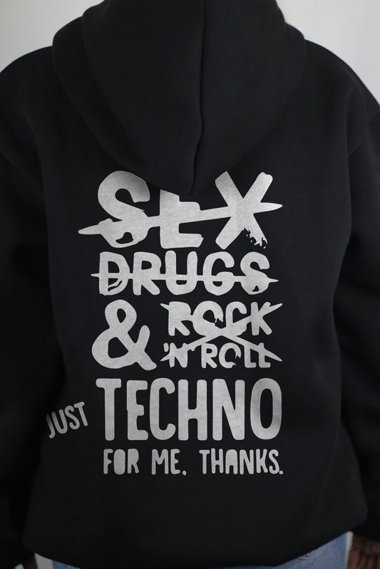 I Need Techno Black Women's Hoodie By Eksdee