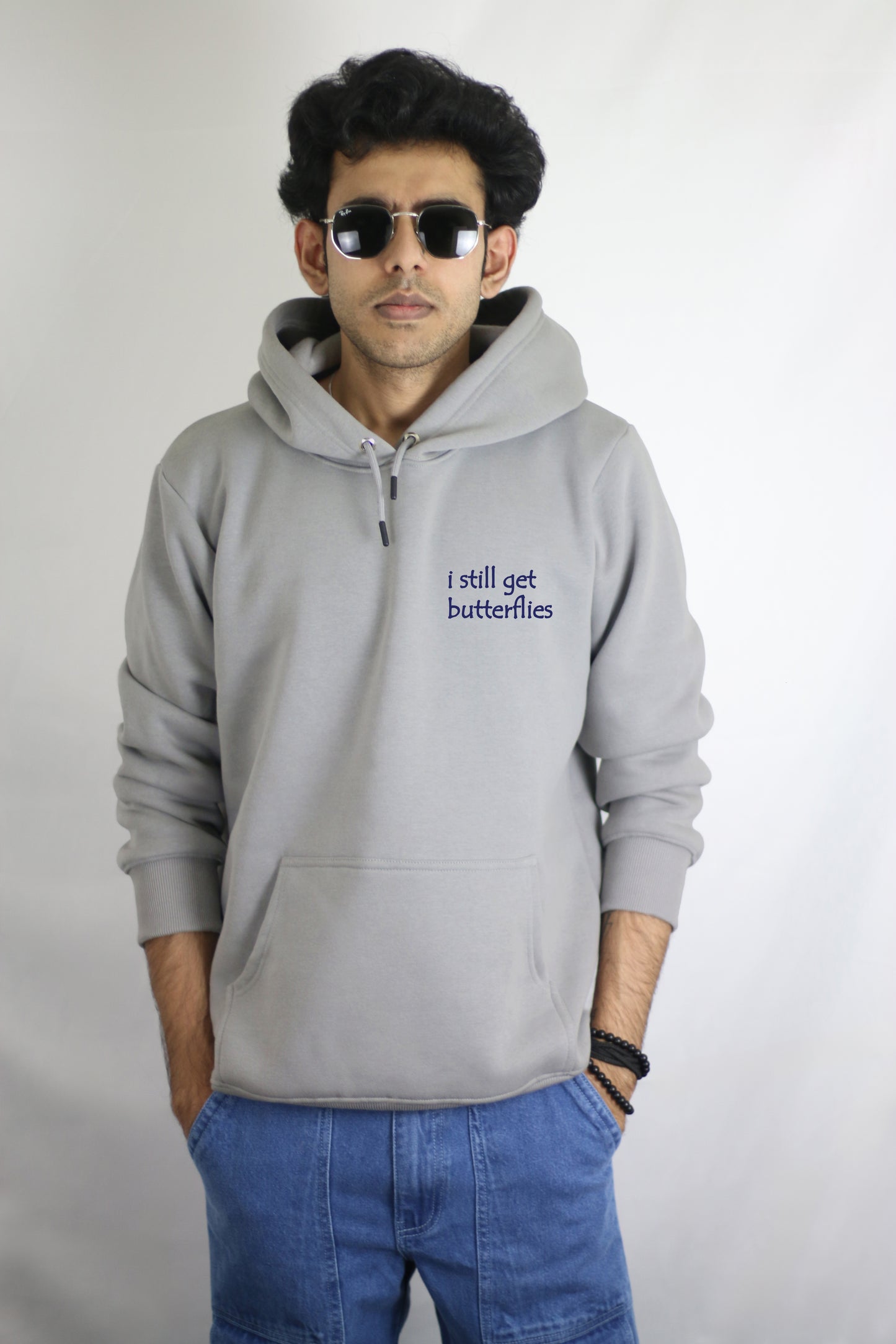 I Still Get Butterflies Grey Men's Hoodie By Eksdee