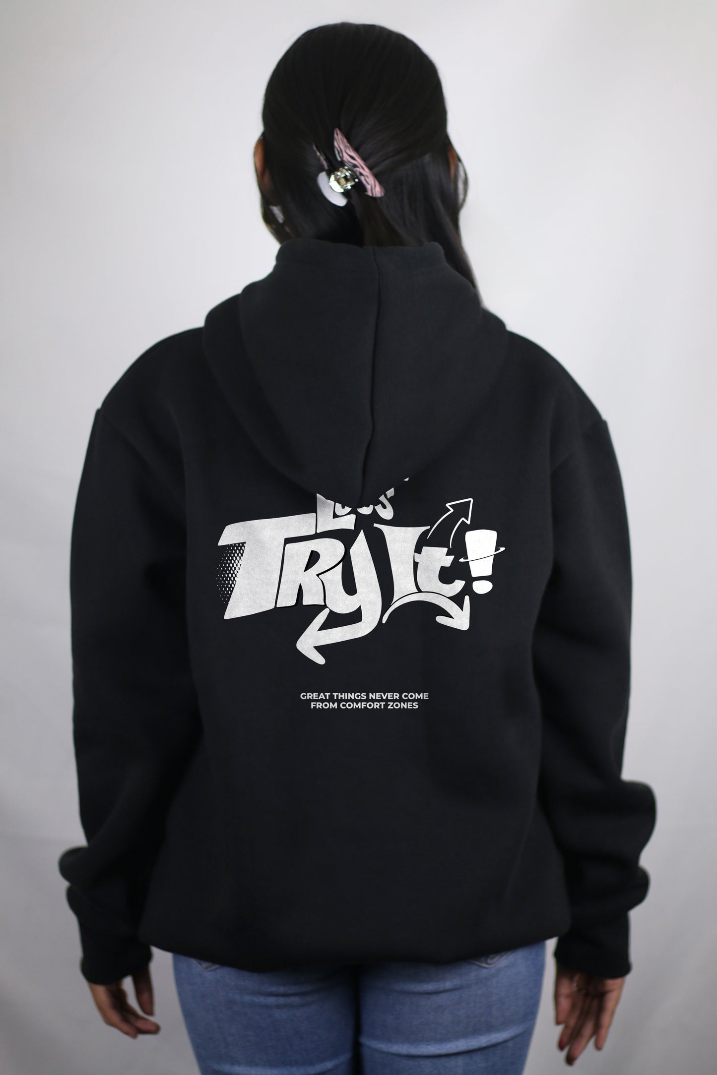 Let's Try It Black Women's Hoodie By Eksdee