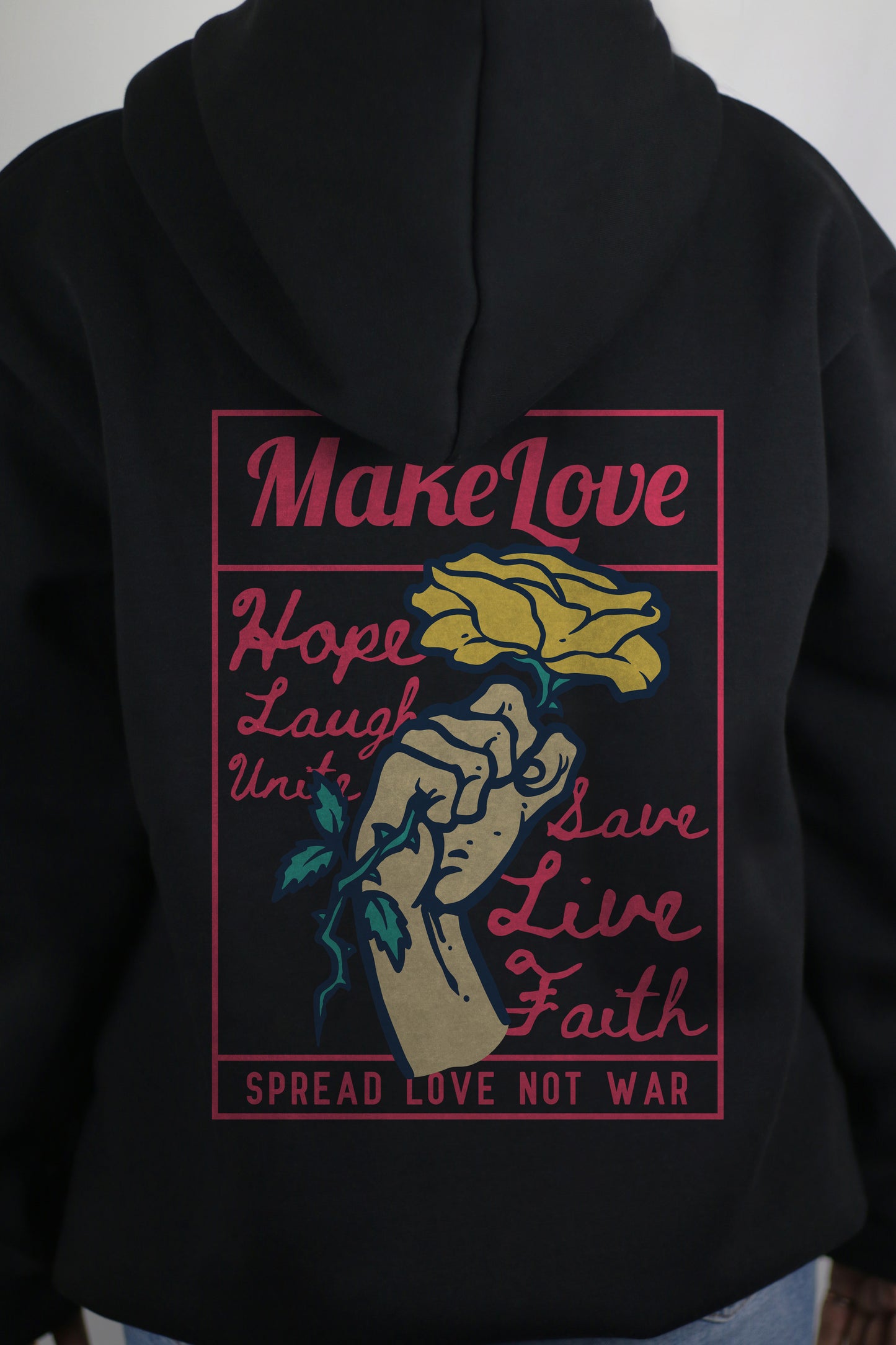 Make Love Black Women's Hoodie By Eksdee