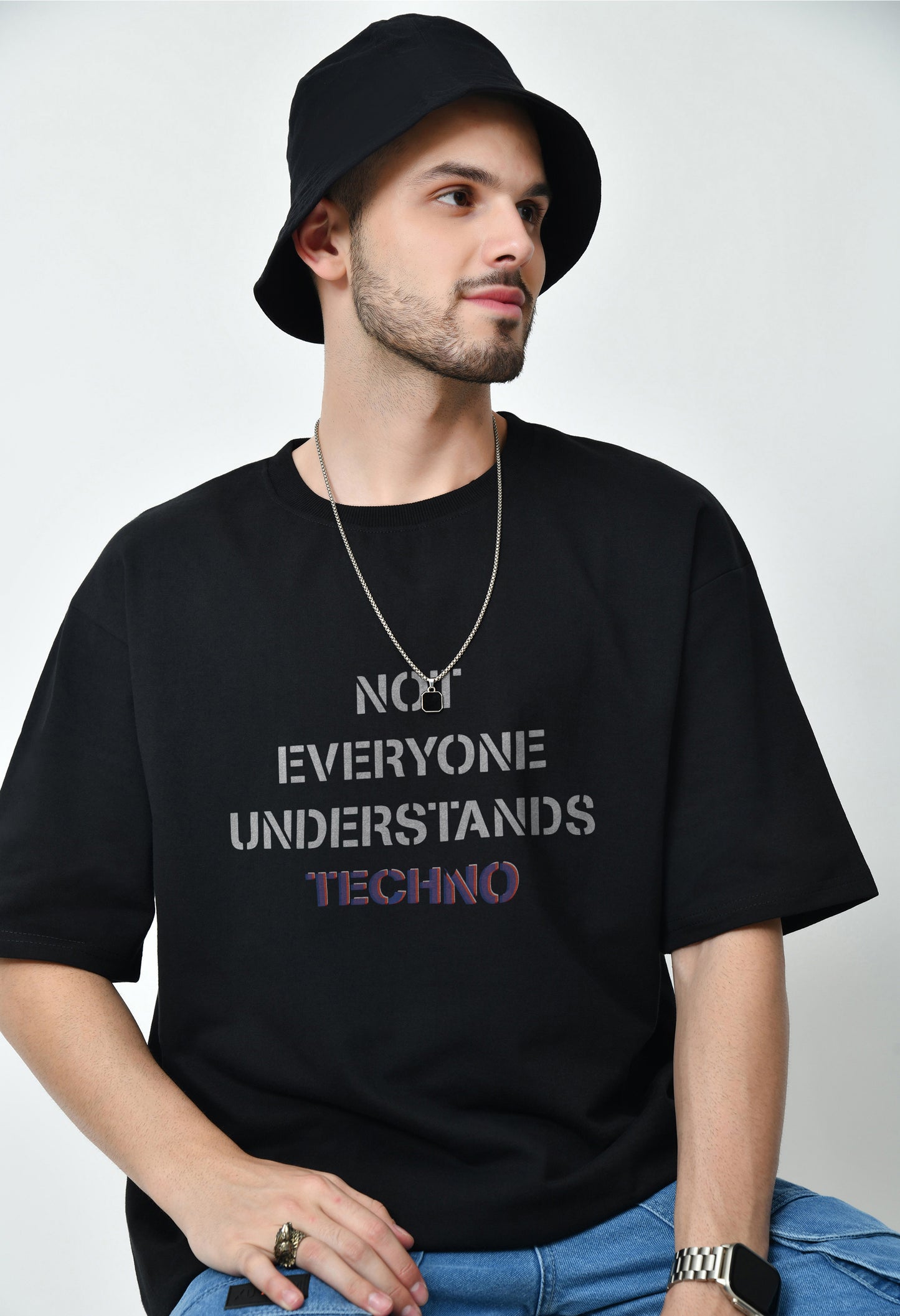 Not Everyone Understands Techno Black Men's Oversized T-Shirt