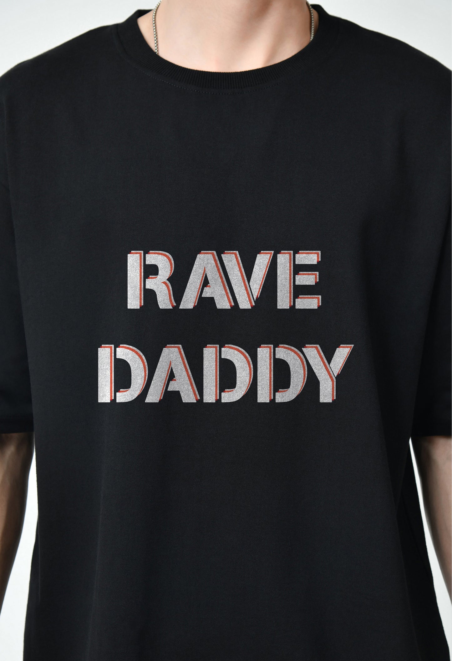 Rave Daddy Black Men's Oversized T-Shirt