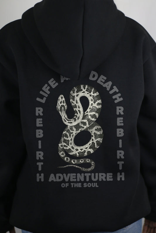 Rebirth Life And Death Black Women's Hoodie By Eksdee