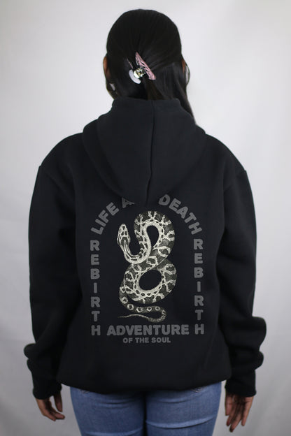 Rebirth Life And Death Black Women's Hoodie By Eksdee