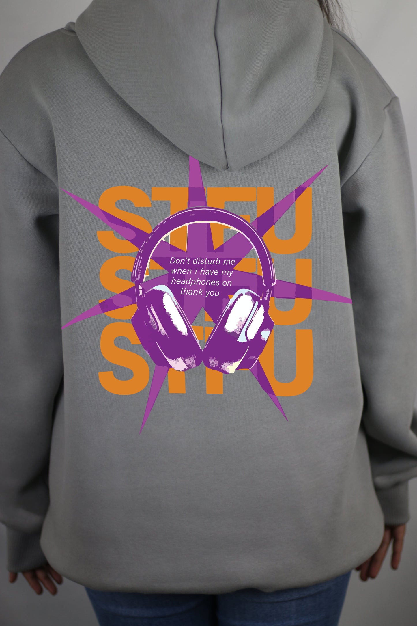 STFU Grey Women's Hoodie By Eksdee