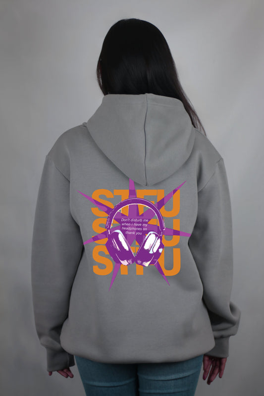 STFU Grey Women's Hoodie By Eksdee