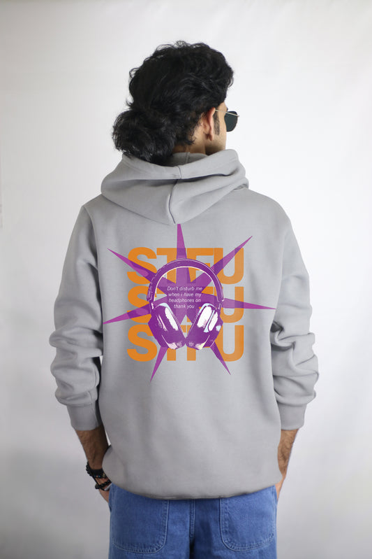 STFU Grey Men's Hoodie By Eksdee