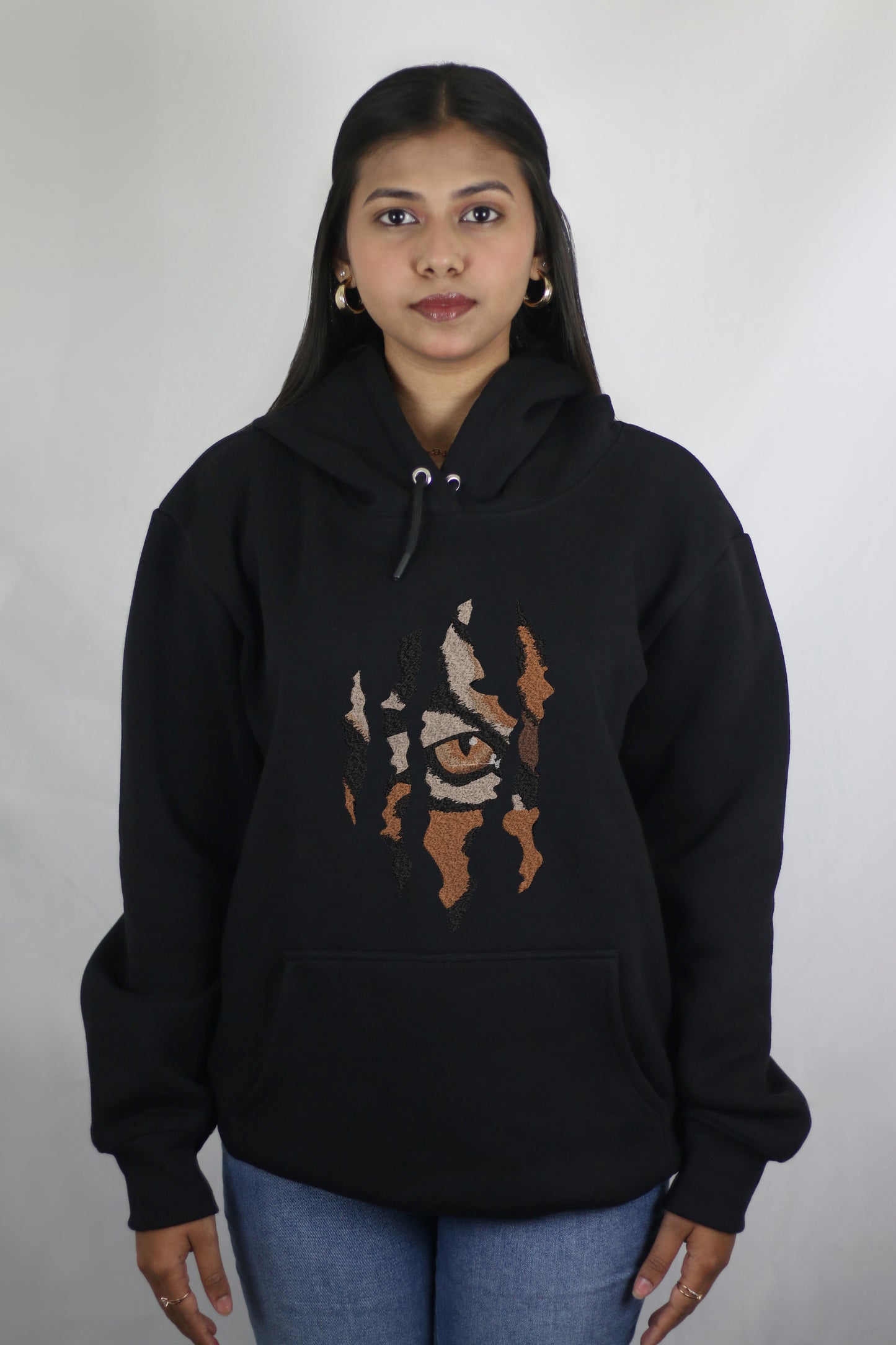 Tiger Claw Black Women's Hoodie By Eksdee