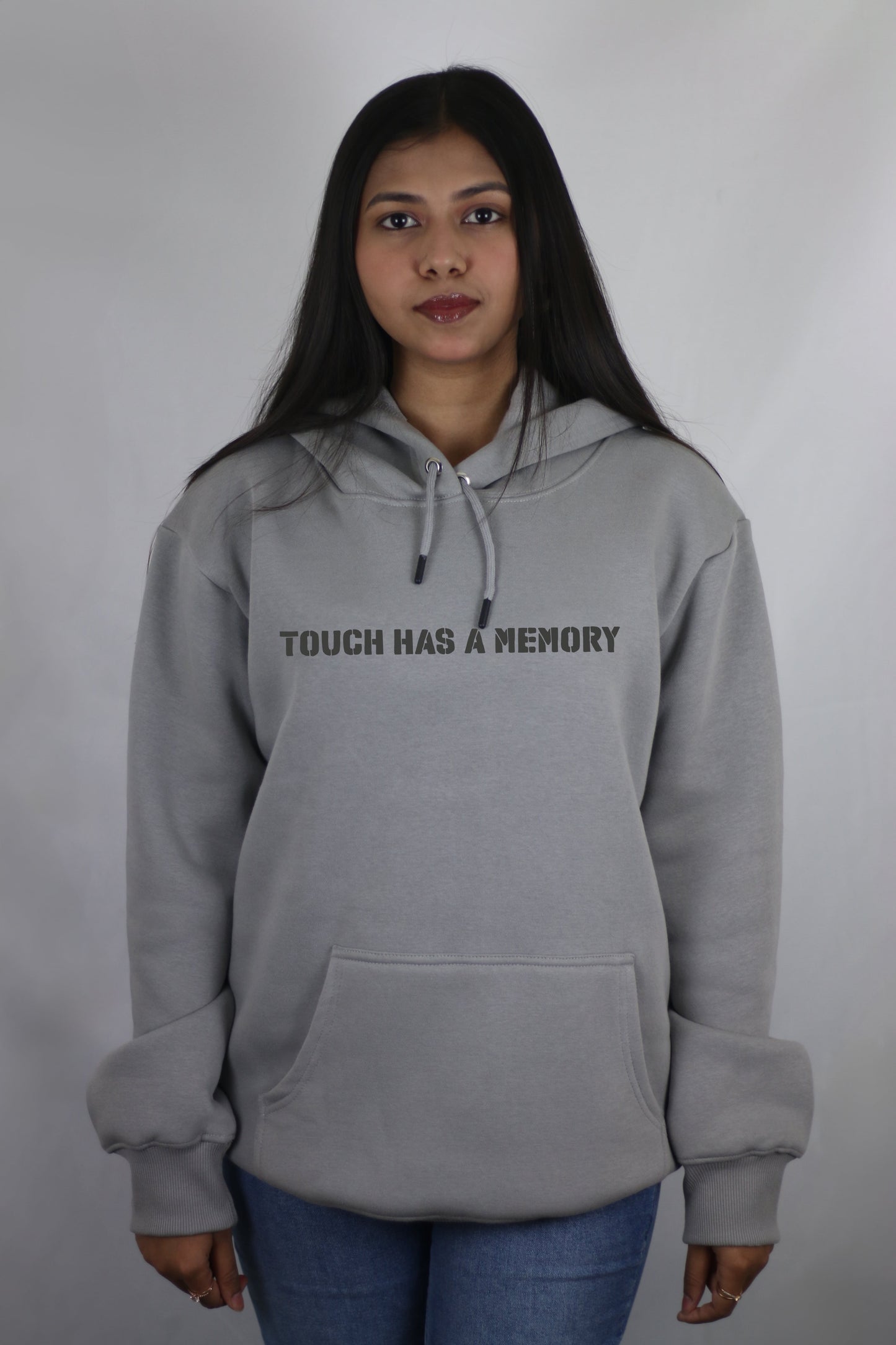 Touch Has A Memory Grey Women's Hoodie By Eksdee