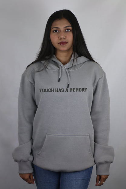 Touch Has A Memory Grey Women's Hoodie By Eksdee