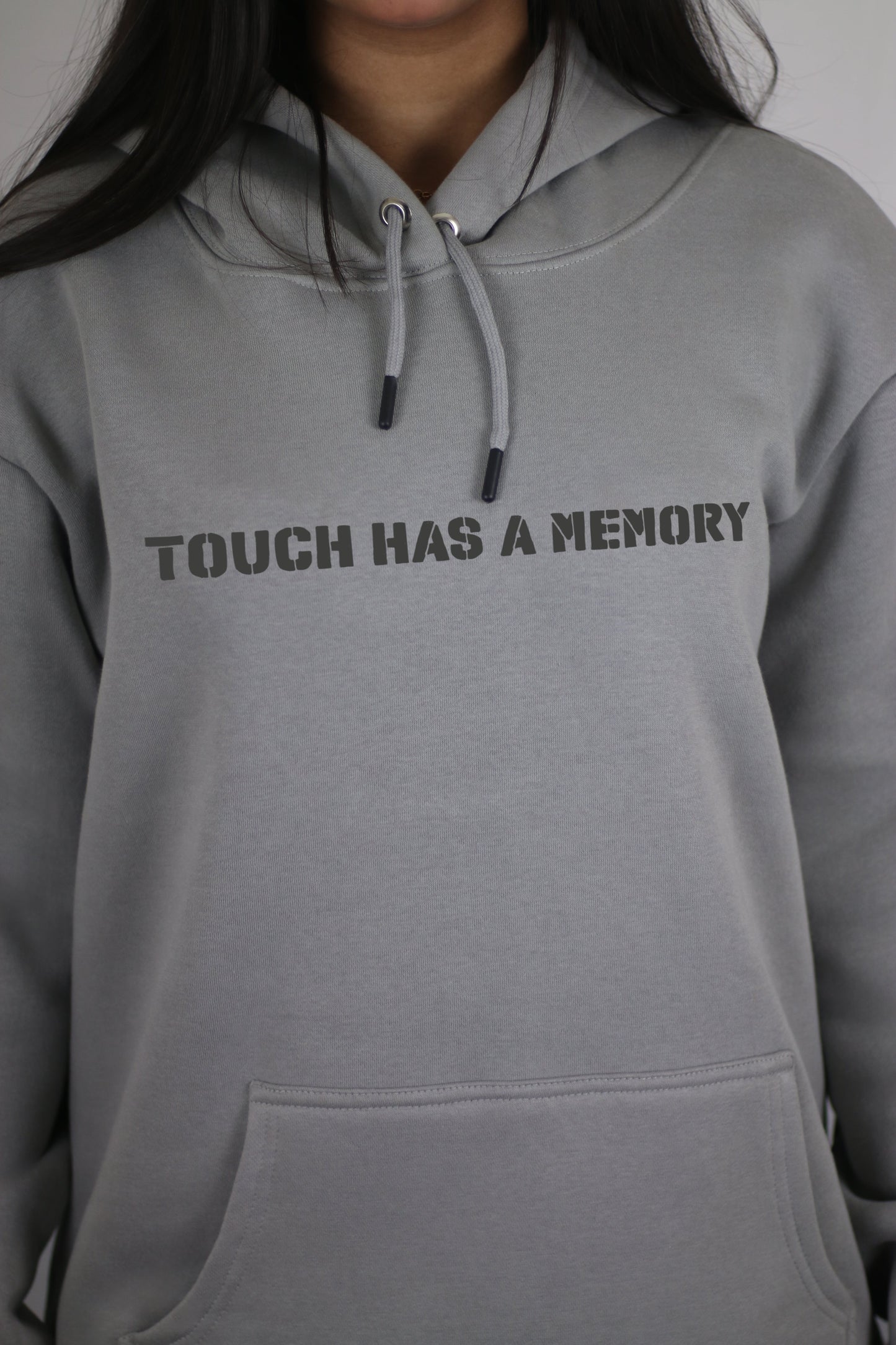 Touch Has A Memory Grey Women's Hoodie By Eksdee