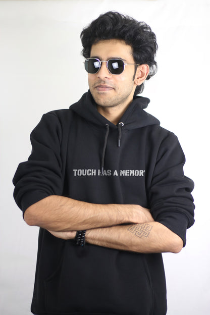 Touch Has A Memory Black Men's Hoodie By Eksdee