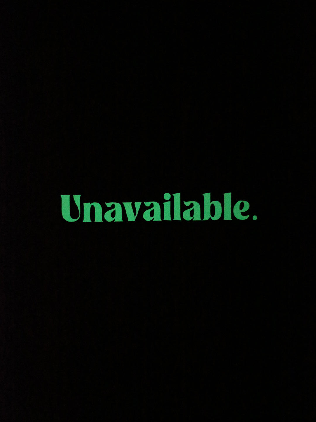 Unavailable Glow In Dark Black Unisex Oversized T-Shirt