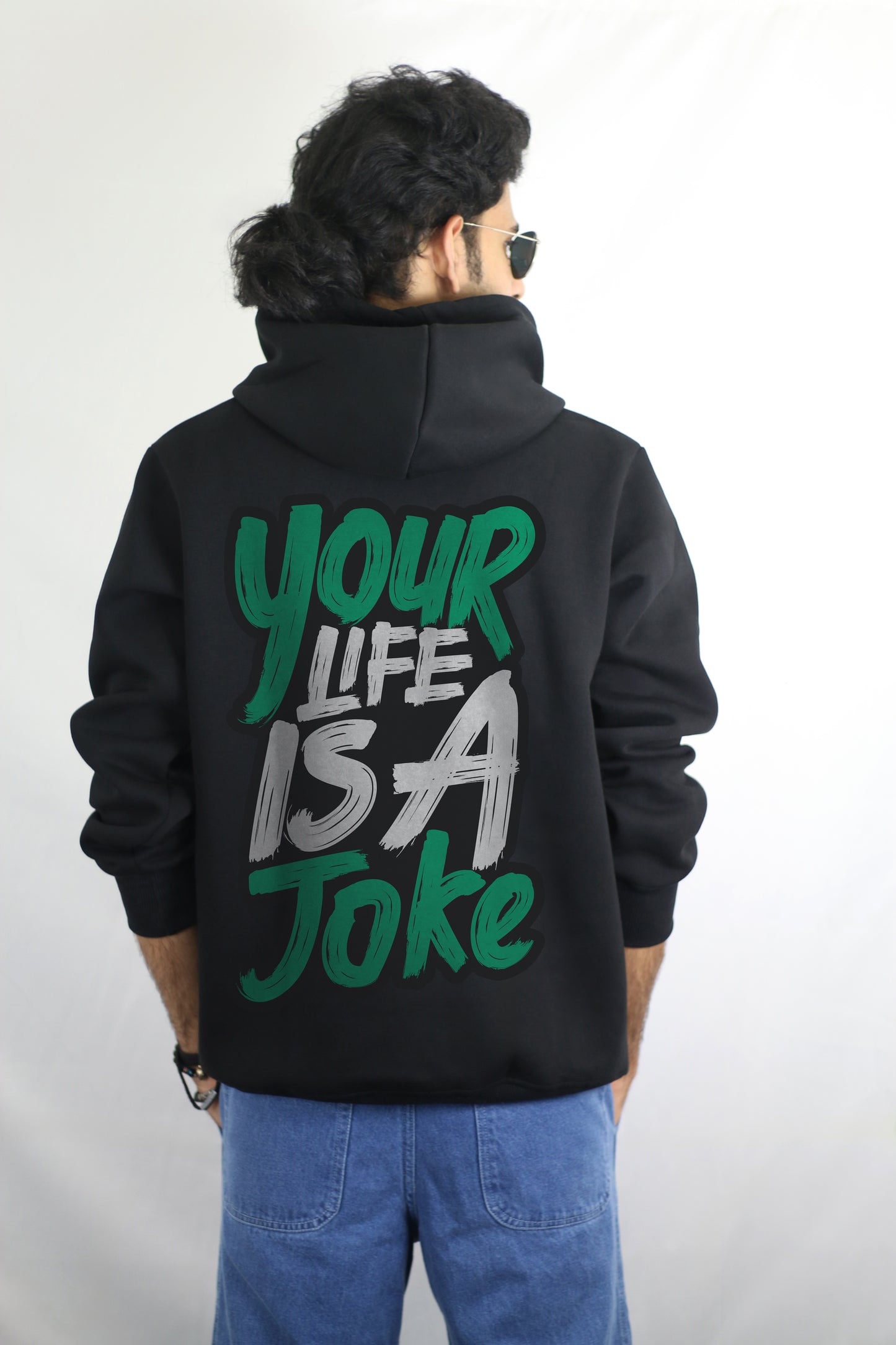 Your Life Is A Joke Black Men's Hoodie By Eksdee